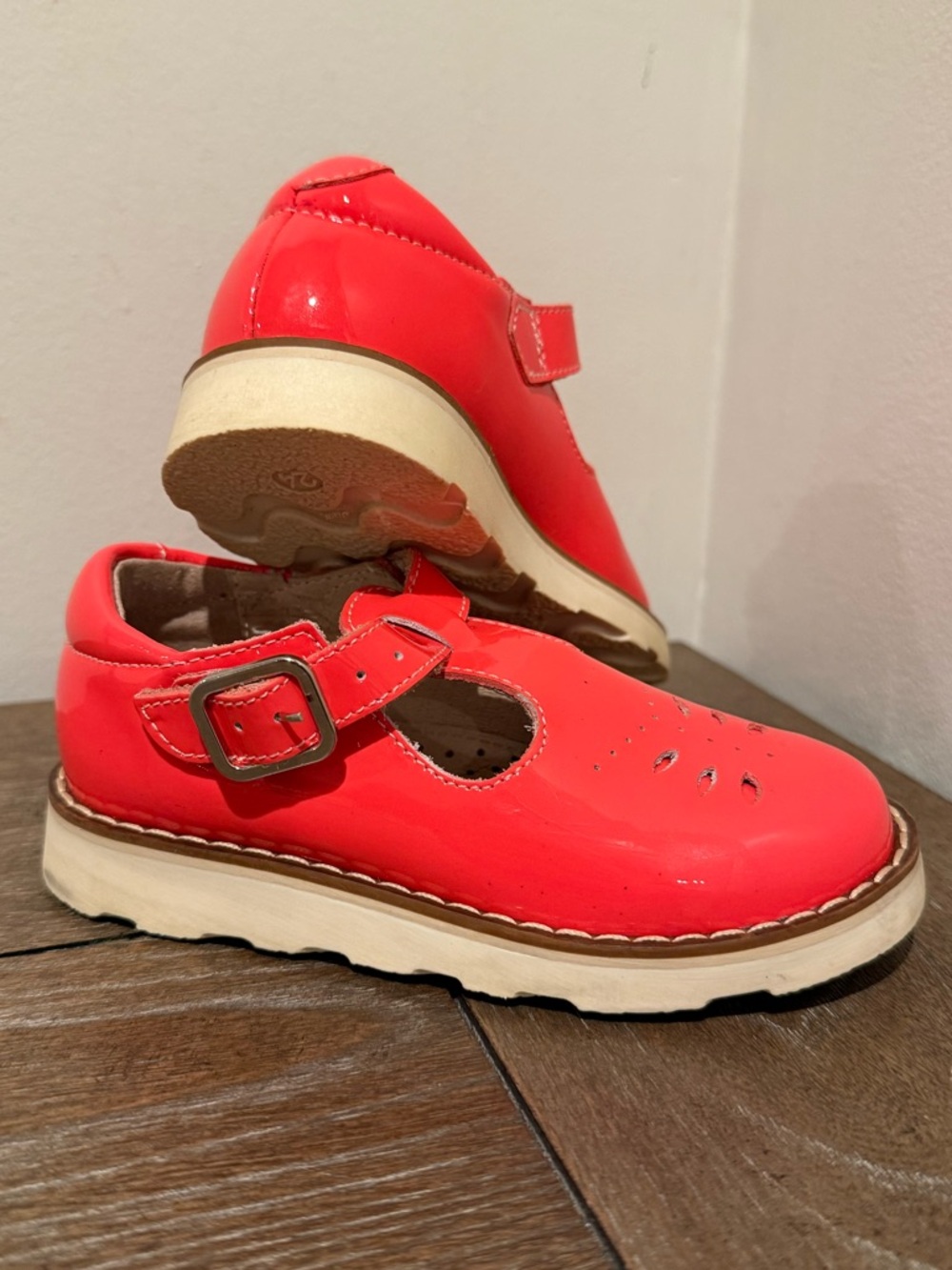 Jacadi Paris Mary Jane Shoes Pink patent leather size EU24 US 7.5 Toddler Girls